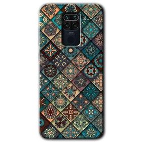 Xiaomi Redmi Note 9 Mandala Desen Baskılı Uyumlu Silikon Kılıf