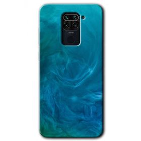 Xiaomi Redmi Note 9 Mavi Aura Baskılı Uyumlu Silikon Kılıf