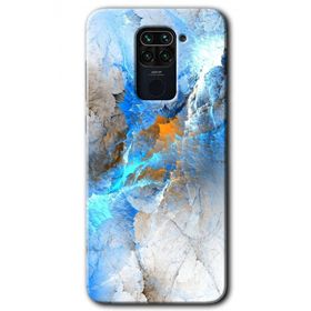Xiaomi Redmi Note 9 Mavi Buzul Baskılı Uyumlu Silikon Kılıf
