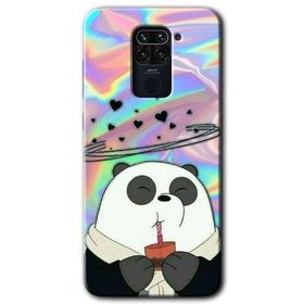 Xiaomi Redmi Note 9 Milkshake Panda Baskılı Uyumlu Silikon Kılıf
