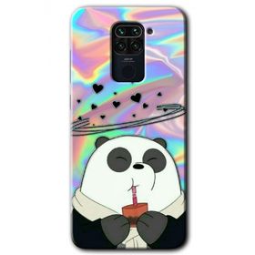 Xiaomi Redmi Note 9 Milkshake Panda Baskılı Uyumlu Silikon Kılıf