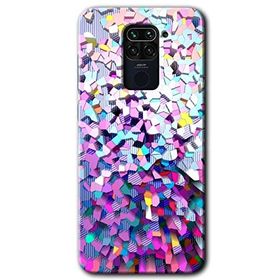 Xiaomi Redmi Note 9 Mosaic Fragments Colorfull Baskılı Uyumlu Silikon Kılıf