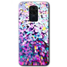 Xiaomi Redmi Note 9 Mosaic Fragments Colorfull Baskılı Uyumlu Silikon Kılıf