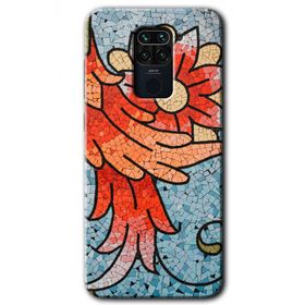 Xiaomi Redmi Note 9 Mozaik Çiçek Baskılı Uyumlu Silikon Kılıf