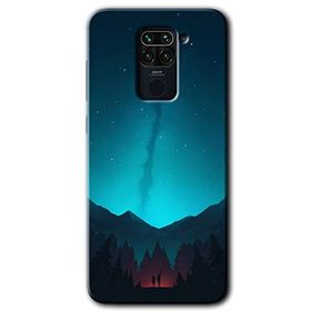 Xiaomi Redmi Note 9 Night Fores Mount Baskılı Uyumlu Silikon Kılıf