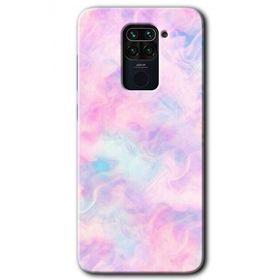 Xiaomi Redmi Note 9 Pembe Duman Baskılı Uyumlu Silikon Kılıf