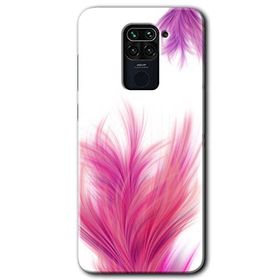 Xiaomi Redmi Note 9 Pembe Tüy Baskılı Uyumlu Silikon Kılıf