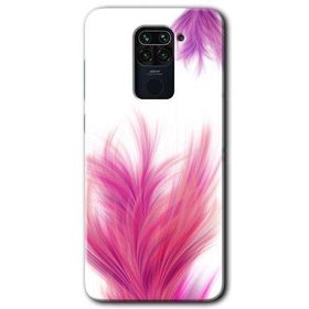 Xiaomi Redmi Note 9 Pembe Tüy Baskılı Uyumlu Silikon Kılıf