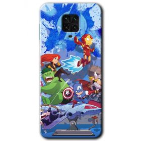 Xiaomi Redmi Note 9 Pro Avengers Cartoon Baskılı Uyumlu Silikon Kılıf