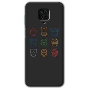 Xiaomi Redmi Note 9 Pro Avengers Minimalism Baskılı Uyumlu Silikon Kılıf