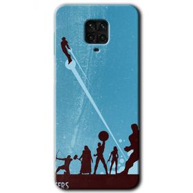 Xiaomi Redmi Note 9 Pro Avengers Team Baskılı Uyumlu Silikon Kılıf
