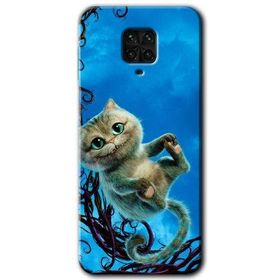 Xiaomi Redmi Note 9 Pro Çılgın Kedi Baskılı Uyumlu Silikon Kılıf