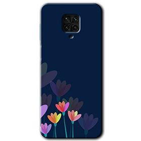 Xiaomi Redmi Note 9 Pro Çizim Çiçekleri Baskılı Uyumlu Silikon Kılıf