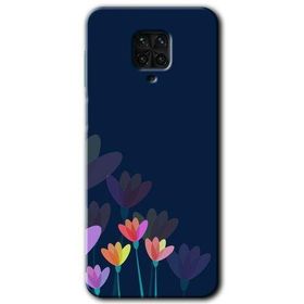 Xiaomi Redmi Note 9 Pro Çizim Çiçekleri Baskılı Uyumlu Silikon Kılıf