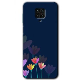 Xiaomi Redmi Note 9 Pro Çizim Çiçekleri Baskılı Uyumlu Silikon Kılıf