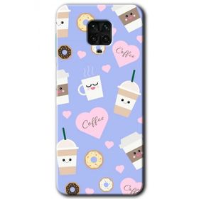 Xiaomi Redmi Note 9 Pro Coffee Cake Baskılı Uyumlu Silikon Kılıf