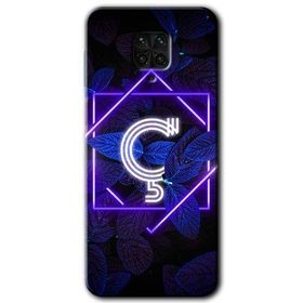 Xiaomi Redmi Note 9 Pro Dark Neon Yaprak Ç Harfi Baskılı Uyumlu Silikon Kılıf