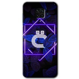 Xiaomi Redmi Note 9 Pro Dark Neon Yaprak Ö Harfi Baskılı Uyumlu Silikon Kılıf