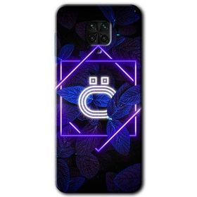 Xiaomi Redmi Note 9 Pro Dark Neon Yaprak Ö Harfi Baskılı Uyumlu Silikon Kılıf