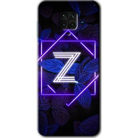 Xiaomi Redmi Note 9 Pro Dark Neon Yaprak Z Harfi Baskılı Uyumlu Silikon Kılıf