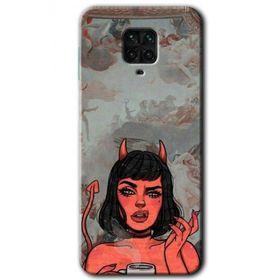 Xiaomi Redmi Note 9 Pro Devil Girl Baskılı Uyumlu Silikon Kılıf