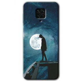 Xiaomi Redmi Note 9 Pro Dolunay Yalnızlık Baskılı Uyumlu Silikon Kılıf