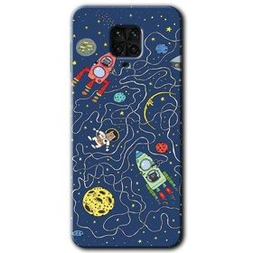 Xiaomi Redmi Note 9 Pro Kedi Galaksi Baskılı Uyumlu Silikon Kılıf