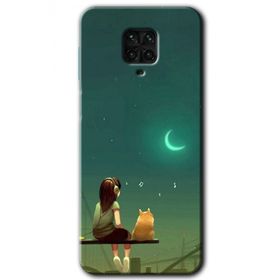 Xiaomi Redmi Note 9 Pro Kedili Kız Baskılı Uyumlu Silikon Kılıf