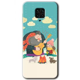 Xiaomi Redmi Note 9 Pro Kış Pikniği Baskılı Uyumlu Silikon Kılıf