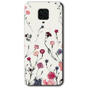 Xiaomi Redmi Note 9 Pro Mat Çiçek Baskılı Uyumlu Silikon Kılıf