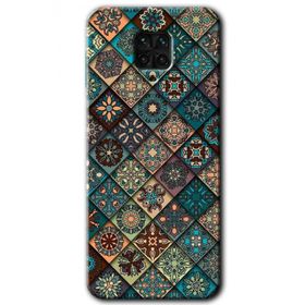 Xiaomi Redmi Note 9 Pro Mat Mandala Baskılı Uyumlu Silikon Kılıf