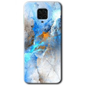 Xiaomi Redmi Note 9 Pro Mavi Buzul Baskılı Uyumlu Silikon Kılıf