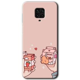 Xiaomi Redmi Note 9 Pro Meyveli Süt Baskılı Uyumlu Silikon Kılıf