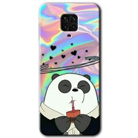 Xiaomi Redmi Note 9 Pro Milkshake Panda Baskılı Uyumlu Silikon Kılıf