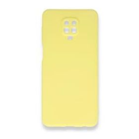 Xiaomi Redmi Note 9 Pro Nano Içi Kadife Silikon - Sarı Kılıf