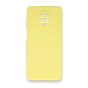 Xiaomi Redmi Note 9 Pro Nano Içi Kadife Silikon - Sarı Kılıf