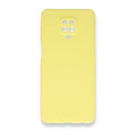 Xiaomi Redmi Note 9 Pro Nano Içi Kadife Silikon - Sarı Kılıf