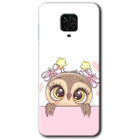 Xiaomi Redmi Note 9 Pro Sevimli Baykuş Baskılı Uyumlu Silikon Kılıf