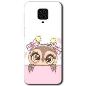 Xiaomi Redmi Note 9 Pro Sevimli Baykuş Baskılı Uyumlu Silikon Kılıf