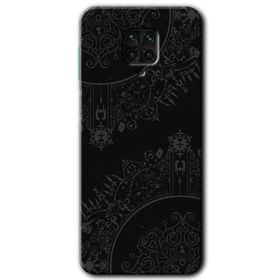 Xiaomi Redmi Note 9 Pro Siyah Mandala Baskılı Uyumlu Silikon Kılıf