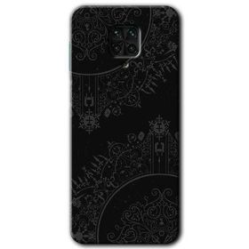 Xiaomi Redmi Note 9 Pro Siyah Mandala Baskılı Uyumlu Silikon Kılıf