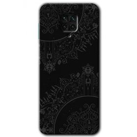 Xiaomi Redmi Note 9 Pro Siyah Mandala Baskılı Uyumlu Silikon Kılıf