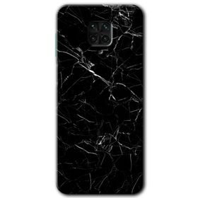 Xiaomi Redmi Note 9 Pro Siyah Mermer Baskılı Uyumlu Silikon Kılıf