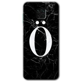 Xiaomi Redmi Note 9 Pro Siyah Mermer Desenli Ö Harfi Baskılı Uyumlu Silikon Kılıf
