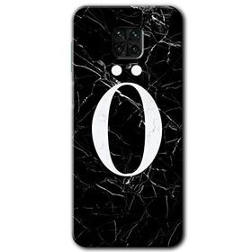 Xiaomi Redmi Note 9 Pro Siyah Mermer Desenli Ö Harfi Baskılı Uyumlu Silikon Kılıf