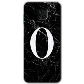 Xiaomi Redmi Note 9 Pro Siyah Mermer Desenli Ö Harfi Baskılı Uyumlu Silikon Kılıf