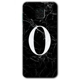 Xiaomi Redmi Note 9 Pro Siyah Mermer Desenli Ö Harfi Baskılı Uyumlu Silikon Kılıf