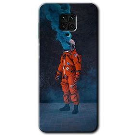Xiaomi Redmi Note 9 Pro Smoke Astronot Baskılı Uyumlu Silikon Kılıf