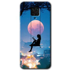 Xiaomi Redmi Note 9 Pro Yalnız Kadın Baskılı Uyumlu Silikon Kılıf