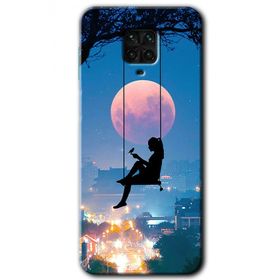 Xiaomi Redmi Note 9 Pro Yalnız Kadın Baskılı Uyumlu Silikon Kılıf